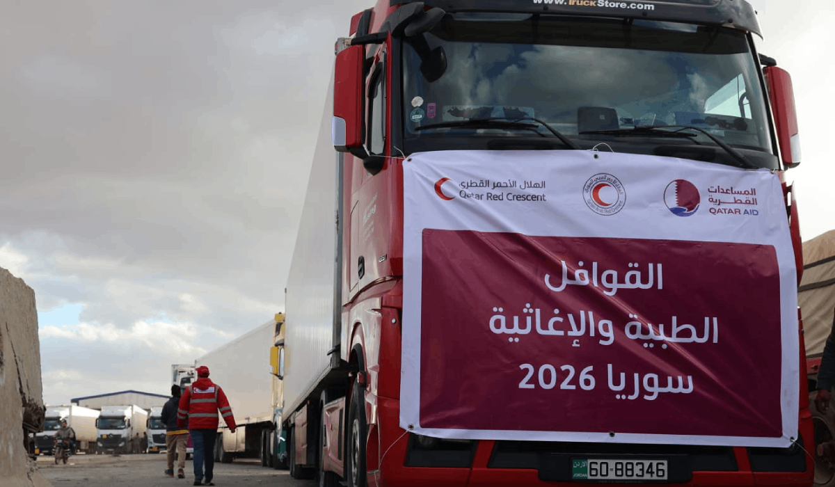 QRCS Dispatches New Medical, Relief Convoy to Syria